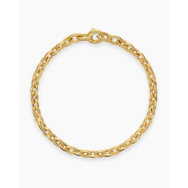 David Yurman DY Mercer® Petite Chain Bracelet in 18K Yellow Gold, 4.5mm, view 3