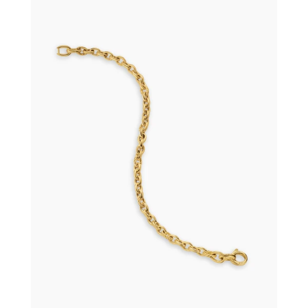 David Yurman DY Mercer® Petite Chain Bracelet in 18K Yellow Gold, 4.5mm, view 4