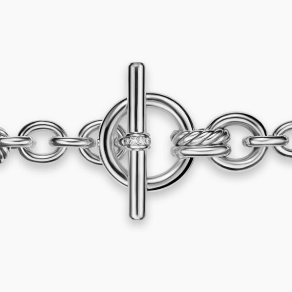 signature twisted-helix detail|David Yurman DY Mercer® Toggle Chain Bracelet in Sterling Silver with Diamonds