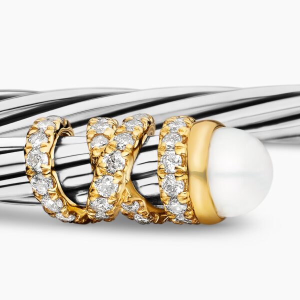 on-model styling shot|David Yurman Helena Bracelet in Sterling Silver with 18K Yellow Gold