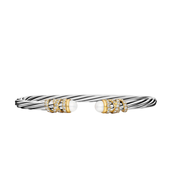 David Yurman Helena Bracelet in Sterling Silver with 18K Yellow Gold