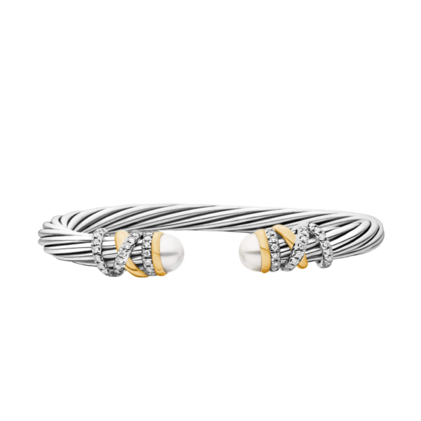 David Yurman Helena Bracelet in Sterling Silver with 18K Yellow Gold