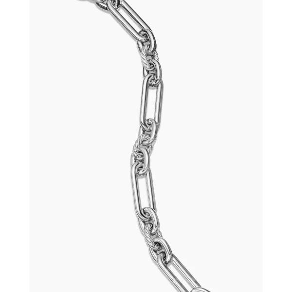 David Yurman Lexington Chain Bracelet in Sterling Silver with Diamonds, 9.8mm, view 6