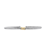 David Yurman Micro Cable Flex® X Bracelet in Sterling Silver with 14K Yellow Gold