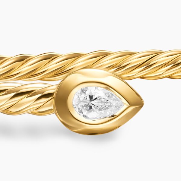 signature twisted-helix detail|David Yurman Micro Cablespira® Flex Pear Bracelet in 18K Yellow Gold with Diamonds