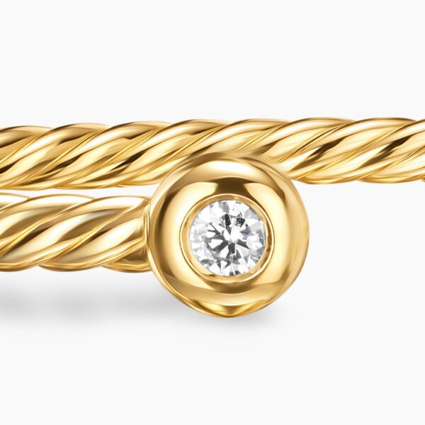 signature twisted-helix detail|David Yurman Micro Cablespira® Flex Round Bracelet in 18K Yellow Gold with Diamonds