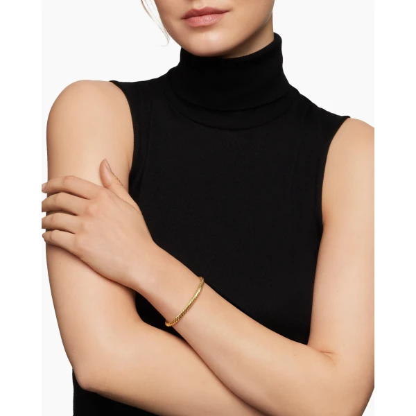 David Yurman Modern Oval Cablespira® Bracelet in 18K Yellow Gold, 4.5mm, view 2