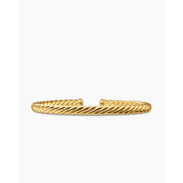 David Yurman Modern Oval Cablespira® Bracelet in 18K Yellow Gold, 4.5mm, view 4