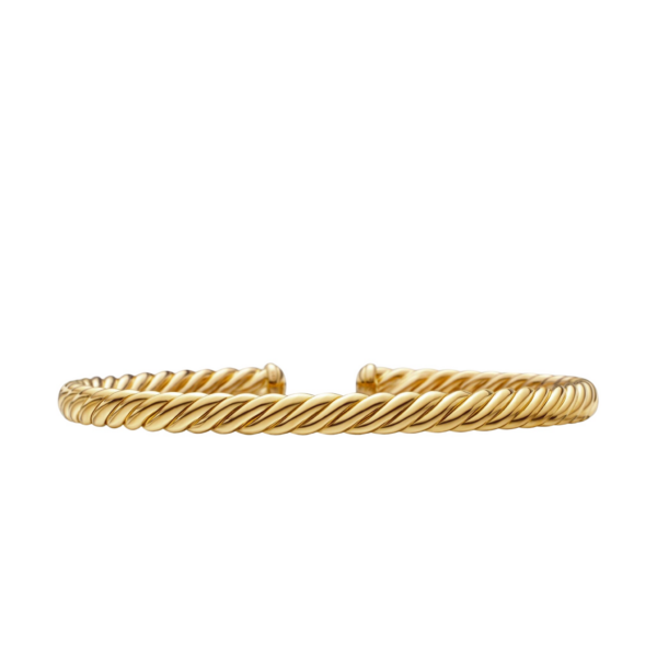 David Yurman Modern Oval Cablespira® Bracelet in 18K Yellow Gold