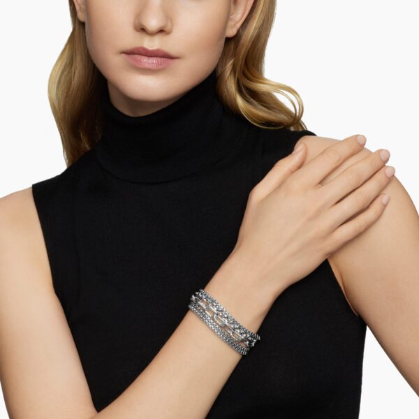 29mm in Silver – front view of authentic Chain Bracelets at Coveti|David Yurman Multi Row Chain Bracelet in Sterling Silver