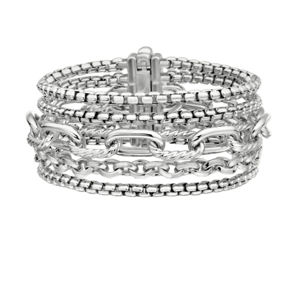 David Yurman Multi Row Chain Bracelet in Sterling Silver