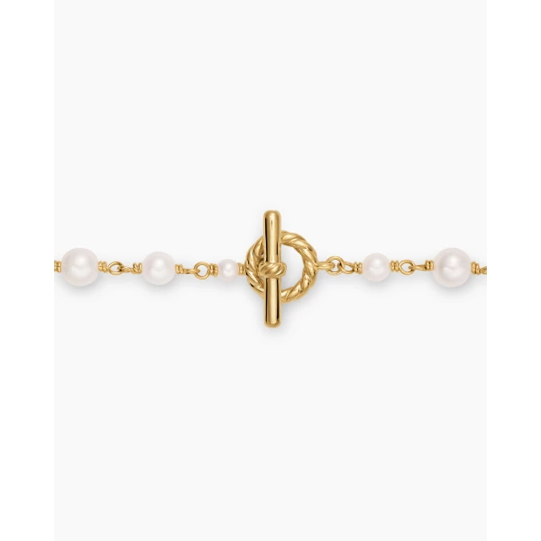 David Yurman Pearl Classics Toggle Chain Bracelet in 18K Yellow Gold, 4.5mm, view 5