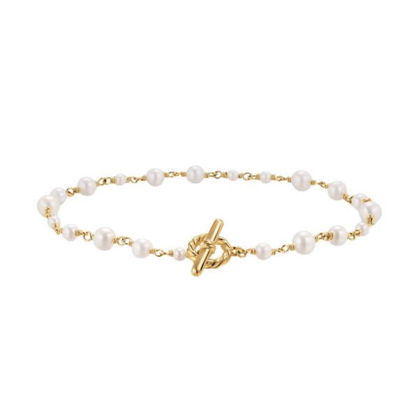 David Yurman Pearl Classics Toggle Chain Bracelet in 18K Yellow Gold