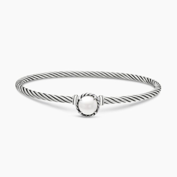 on-model styling shot|David Yurman Petite Chatelaine® Bracelet in Sterling Silver with Pearl