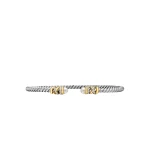 David Yurman Petite Helena Classic Cable Bracelet in Sterling Silver with 18K Yellow Gold