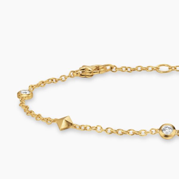 signature twisted-helix detail|David Yurman Petite Modern Renaissance® Station Bracelet in 18K Yellow Gold with Diamonds
