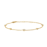 David Yurman Petite Modern Renaissance® Station Bracelet in 18K Yellow Gold with Diamonds