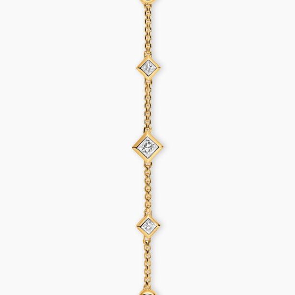 on-model styling shot|David Yurman Petite Modern Renaissance® Station Chain Bracelet in 18K Yellow Gold with Diamonds
