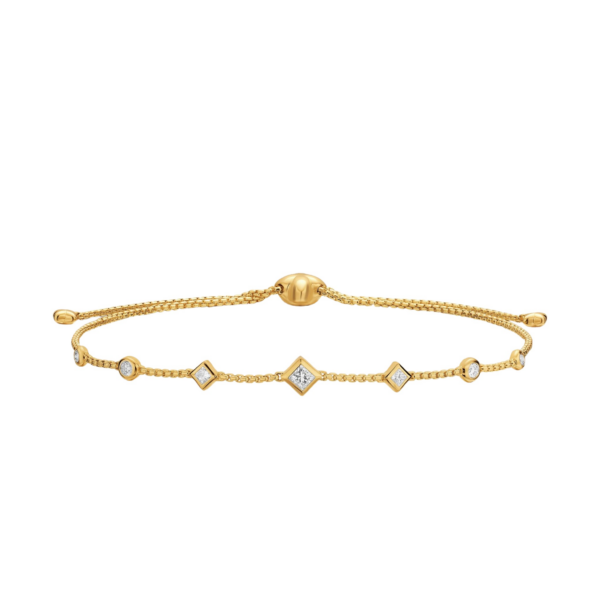 David Yurman Petite Modern Renaissance® Station Chain Bracelet in 18K Yellow Gold with Diamonds