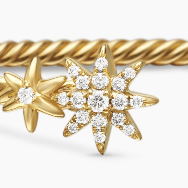 signature twisted-helix detail|David Yurman Petite Starburst Cable Bracelet in 18K Yellow Gold with Diamonds