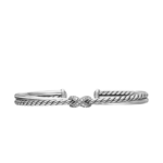 David Yurman Petite X Center Station Bracelet in Sterling Silver with Diamonds