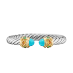 David Yurman Renaissance® Cable Flex® Bracelet in Sterling Silver with 14K Yellow Gold