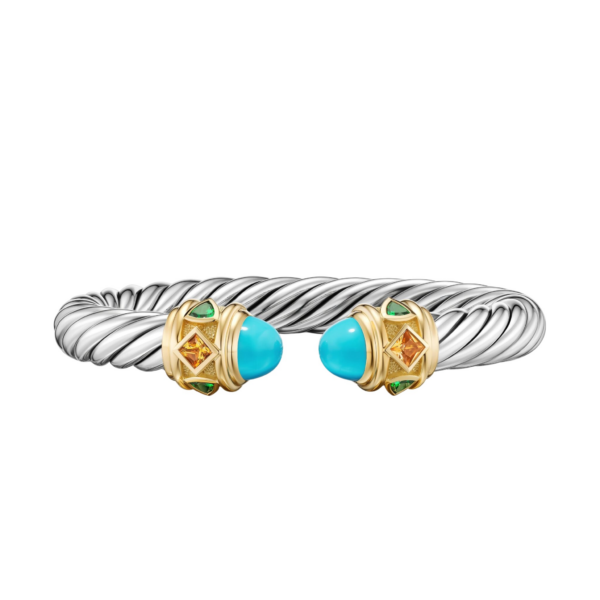 David Yurman Renaissance® Cable Flex® Bracelet in Sterling Silver with 14K Yellow Gold