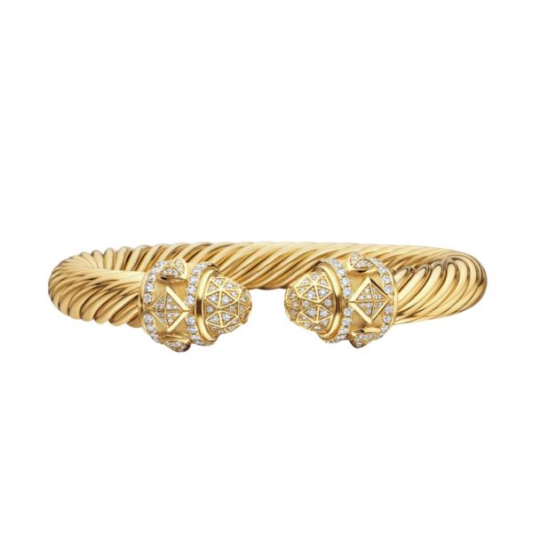 David Yurman Renaissance® Cablespira® Bracelet in 18K Yellow Gold with Diamonds
