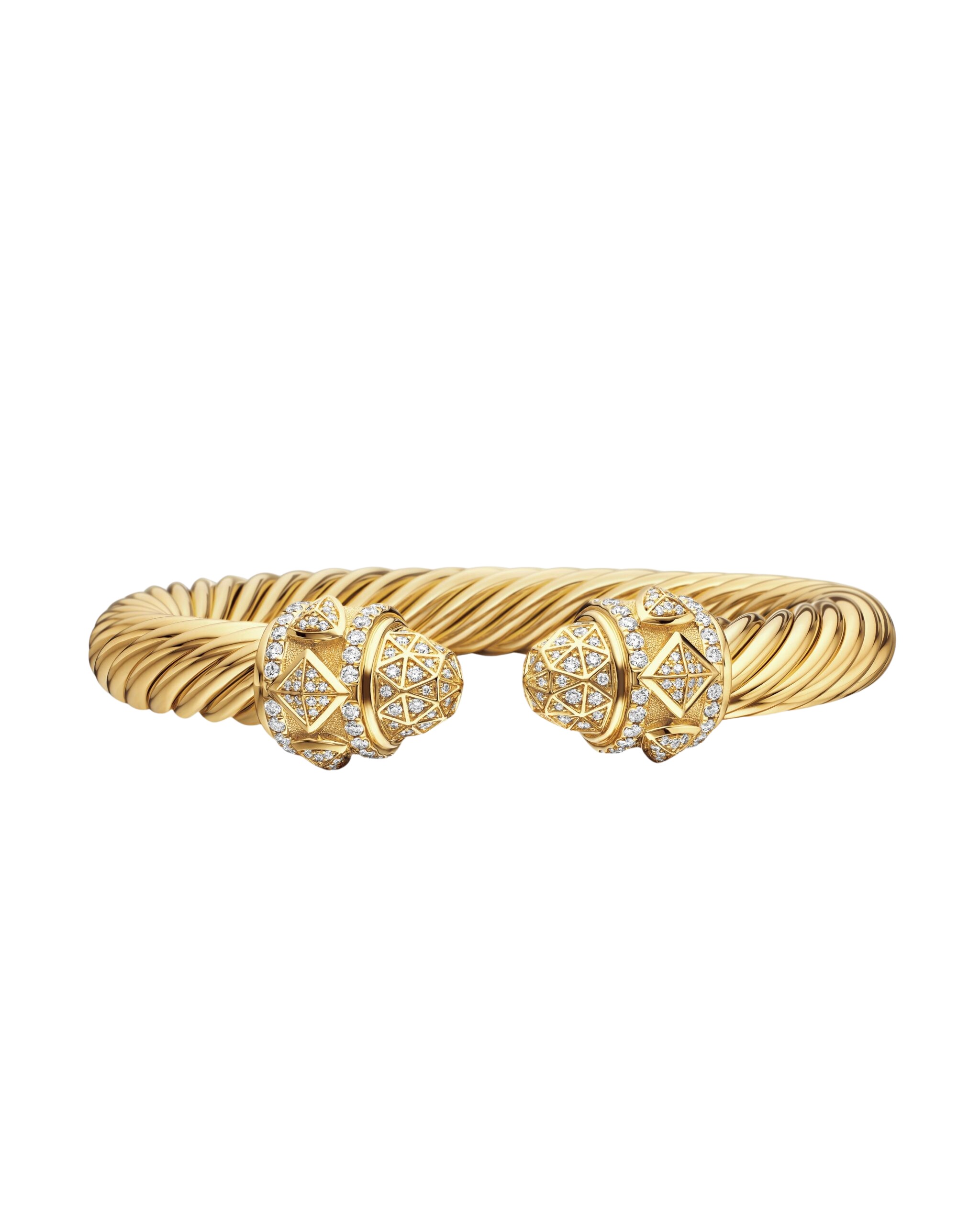 David Yurman Renaissance® Cablespira® Bracelet in 18K Yellow Gold with Diamonds