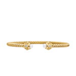 David Yurman Renaissance® Cablespira® Bracelet in 18K Yellow Gold with Pearls and Diamonds