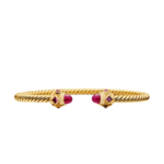 David Yurman Renaissance® Cablespira® Bracelet in 18K Yellow Gold with Rubies