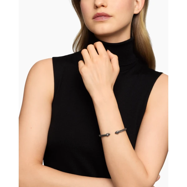 David Yurman Renaissance® Classic Cable Bracelet in Blackened Silver, 5mm, view 2