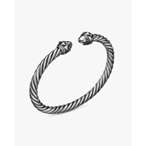 David Yurman Renaissance® Classic Cable Bracelet in Blackened Silver, 5mm, view 3