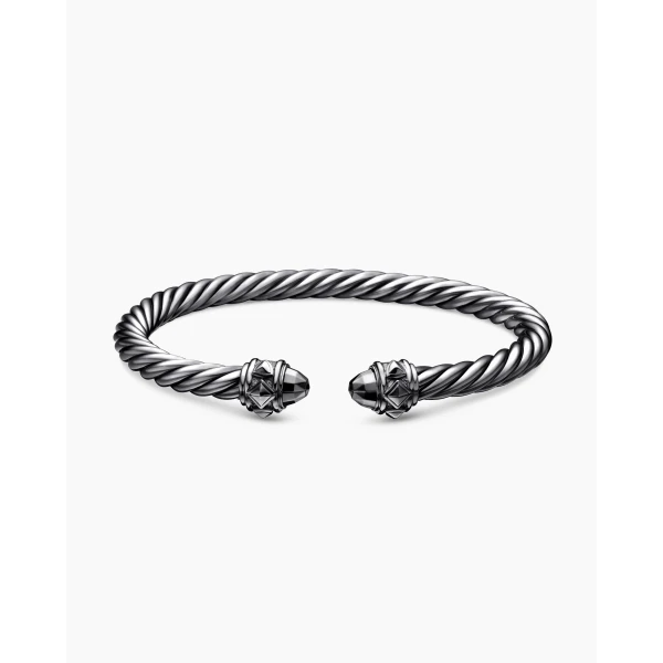 David Yurman Renaissance® Classic Cable Bracelet in Blackened Silver, 5mm, view 4