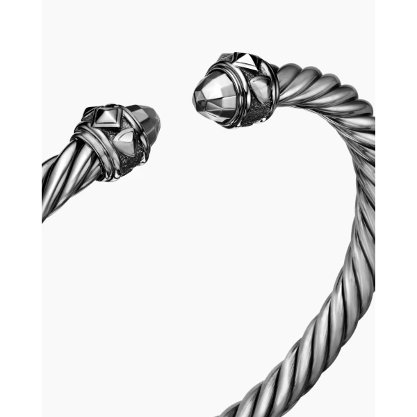 David Yurman Renaissance® Classic Cable Bracelet in Blackened Silver, 5mm, view 5