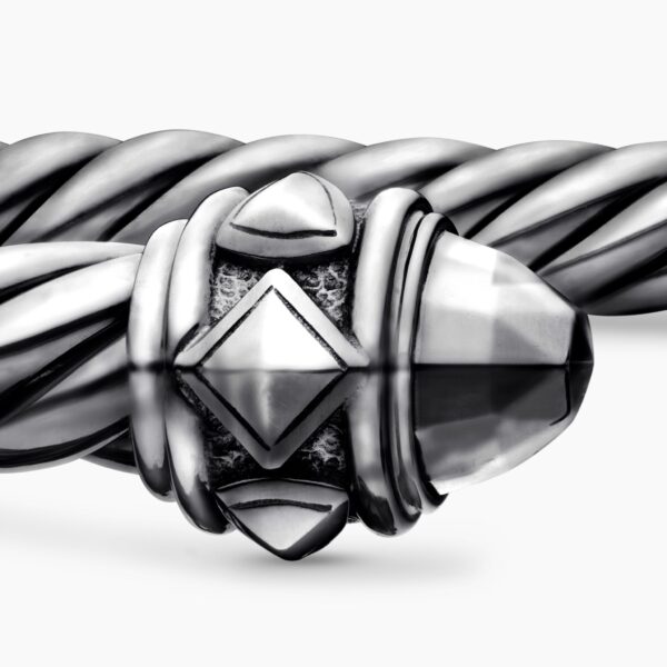 signature twisted-helix detail|David Yurman Renaissance® Classic Cable Bracelet in Blackened Silver