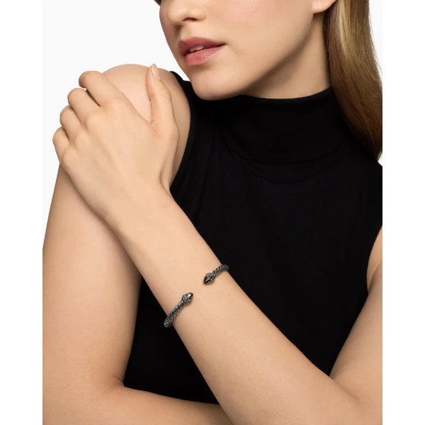 David Yurman Renaissance® Classic Cable Bracelet in Blackened Silver, 5mm, view 7