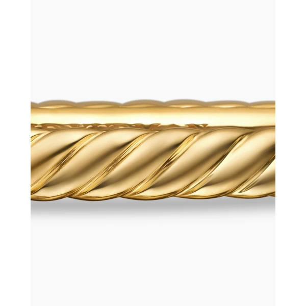 David Yurman Sculpted Cable Bangle Bracelet in 18K Yellow Gold, 4.6mm, view 6