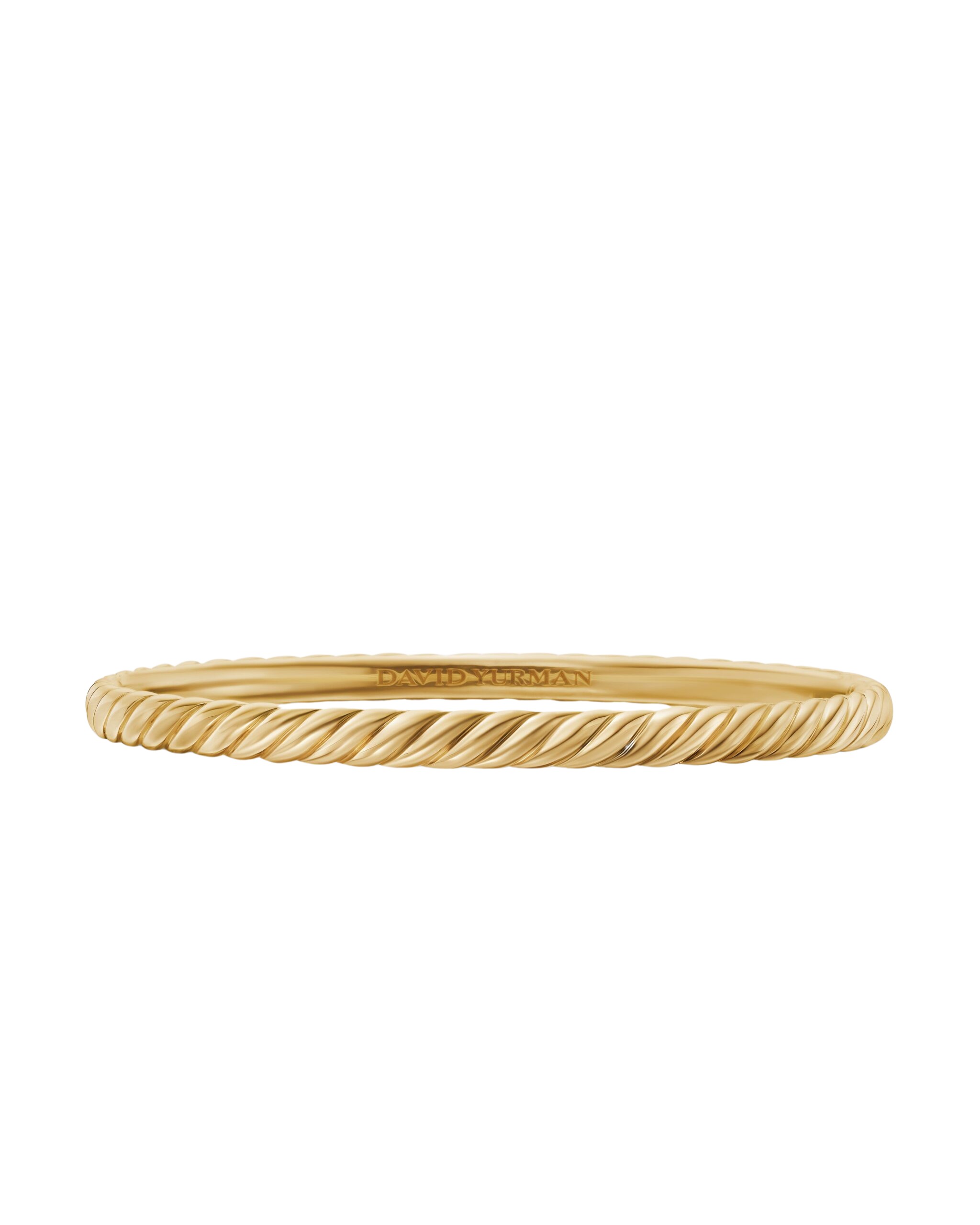 David Yurman Sculpted Cable Bangle Bracelet in 18K Yellow Gold, 4.6mm