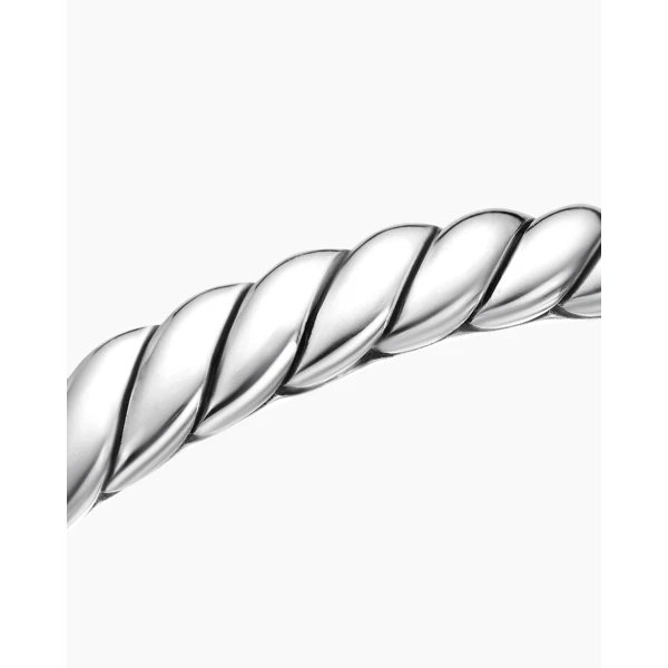 David Yurman Sculpted Cable Bangle Bracelet in Sterling Silver, 7mm, view 5