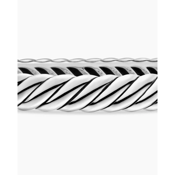 David Yurman Sculpted Cable Bangle Bracelet in Sterling Silver, 7mm, view 6