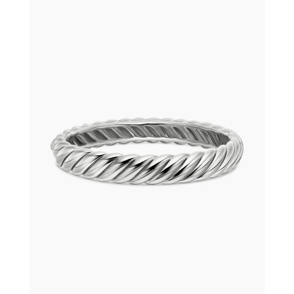 David Yurman Sculpted Cable Bracelet in Sterling Silver, 10mm, view 4