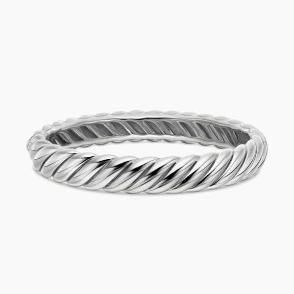 on-model styling shot|David Yurman Sculpted Cable Bracelet in Sterling Silver