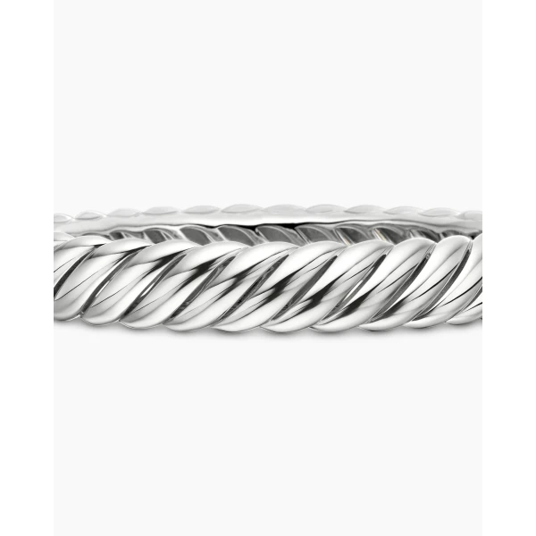 David Yurman Sculpted Cable Bracelet in Sterling Silver, 10mm, view 6