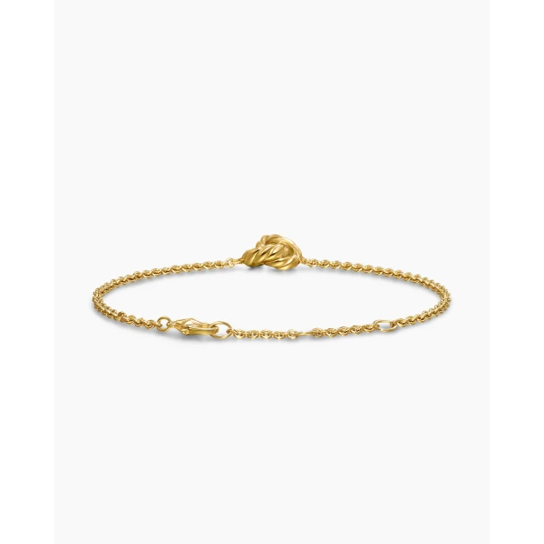 David Yurman Sculpted Cable Chain Bracelet in 18K Yellow Gold, 8mm, view 4