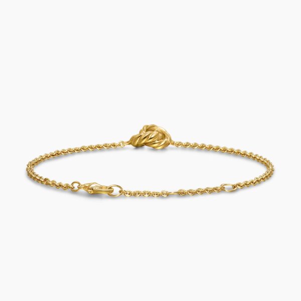 on-model styling shot|David Yurman Sculpted Cable Chain Bracelet in 18K Yellow Gold