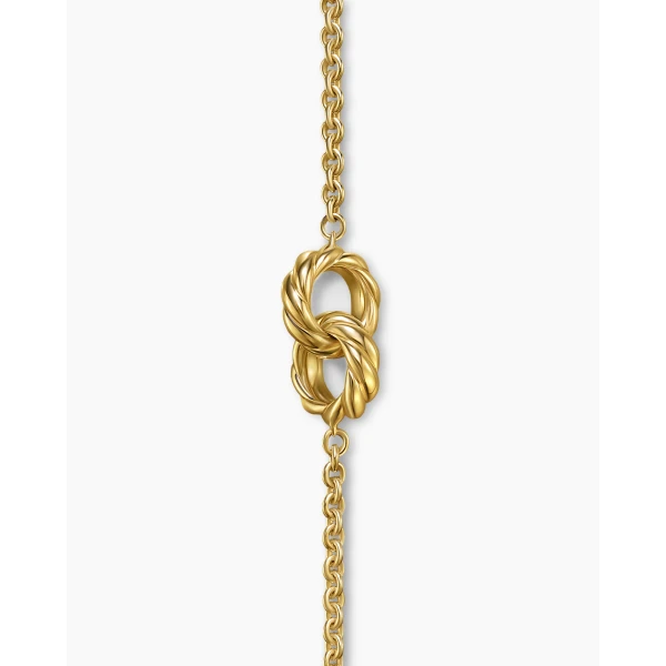 David Yurman Sculpted Cable Chain Bracelet in 18K Yellow Gold, 8mm, view 5