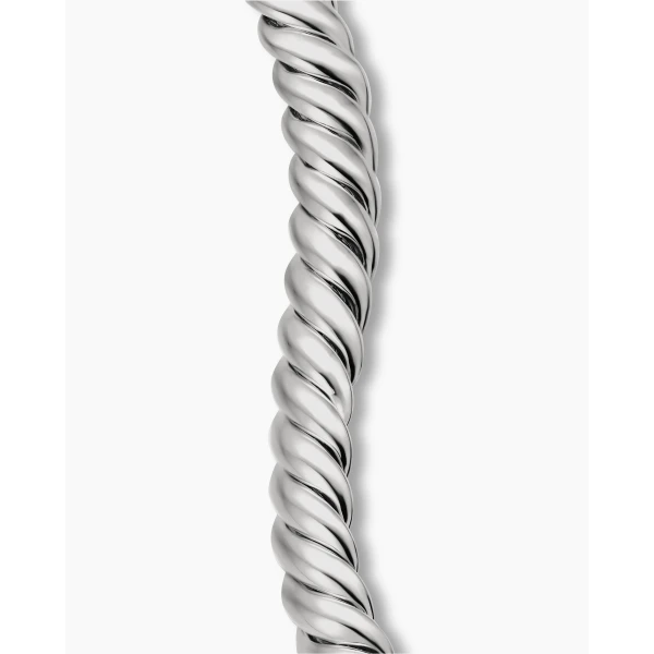 David Yurman Sculpted Cable Double Wrap Bracelet in Sterling Silver, 8.5mm, view 5