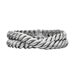 David Yurman Sculpted Cable Double Wrap Bracelet in Sterling Silver