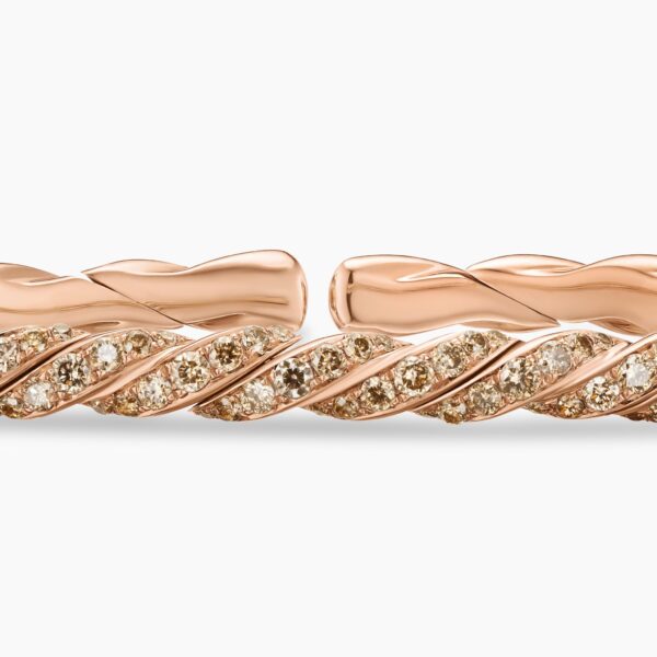 signature twisted-helix detail|David Yurman Sculpted Cable Flex Bracelet in 18K Rose Gold with Cognac Diamonds